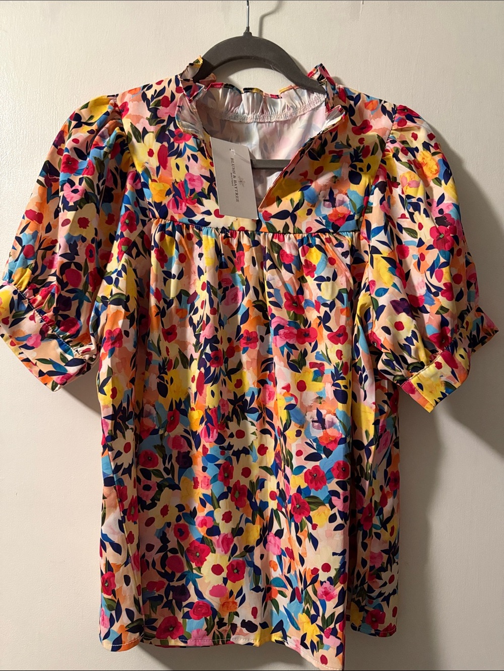 Floral Multicolor Women's Blouse - Lightweight Casual Top